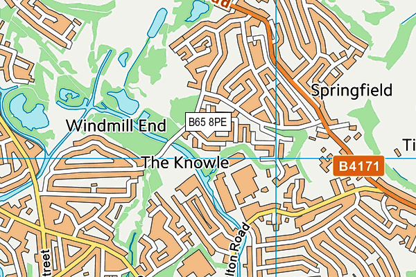 B65 8PE map - OS VectorMap District (Ordnance Survey)