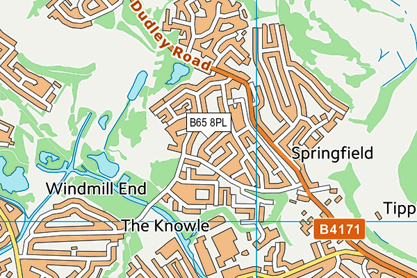 B65 8PL map - OS VectorMap District (Ordnance Survey)