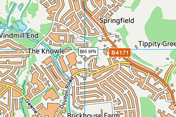 B65 8PN map - OS VectorMap District (Ordnance Survey)