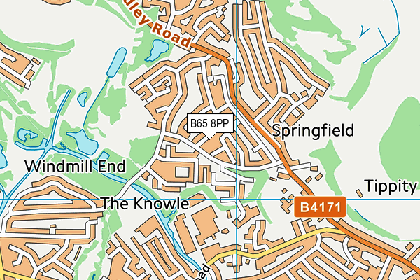 B65 8PP map - OS VectorMap District (Ordnance Survey)