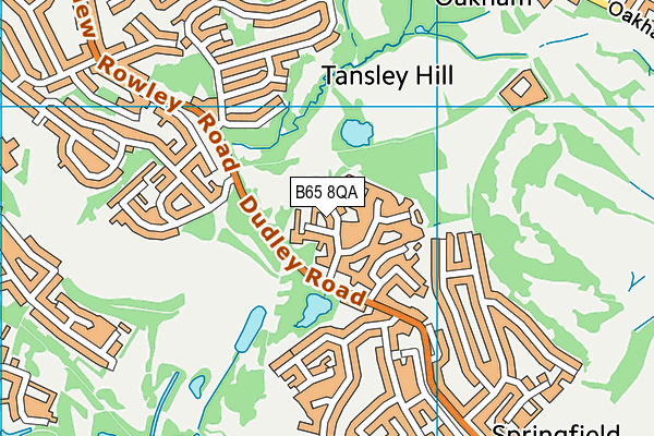 B65 8QA map - OS VectorMap District (Ordnance Survey)