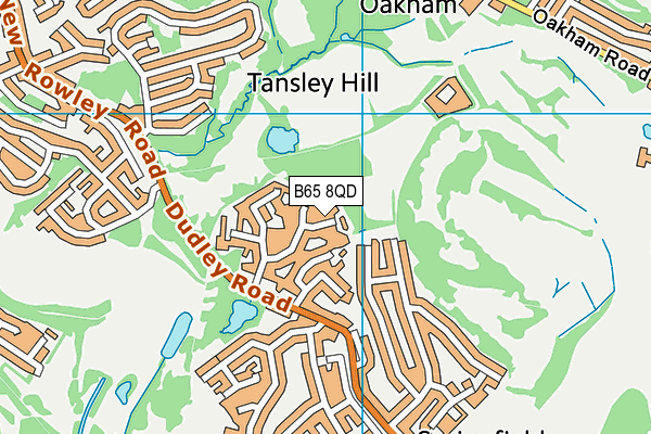 B65 8QD map - OS VectorMap District (Ordnance Survey)