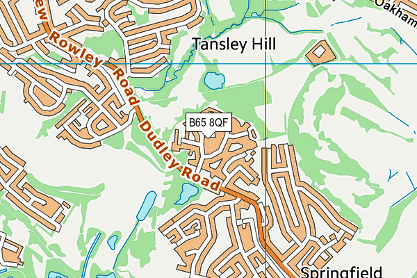 B65 8QF map - OS VectorMap District (Ordnance Survey)