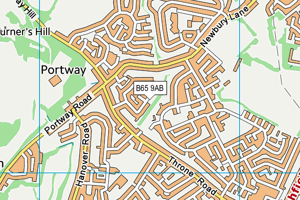 B65 9AB map - OS VectorMap District (Ordnance Survey)