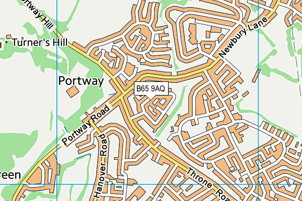 B65 9AQ map - OS VectorMap District (Ordnance Survey)