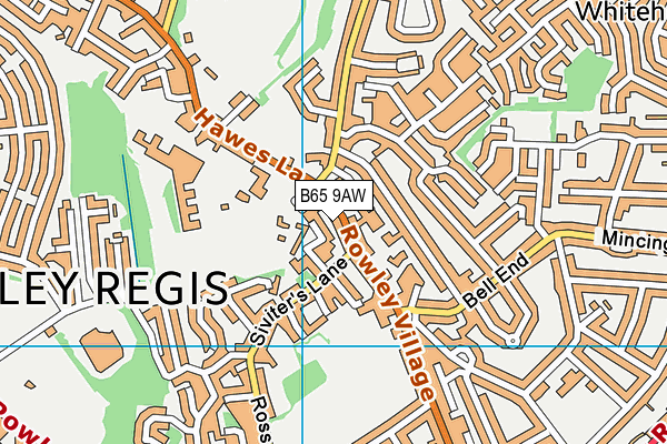 B65 9AW map - OS VectorMap District (Ordnance Survey)