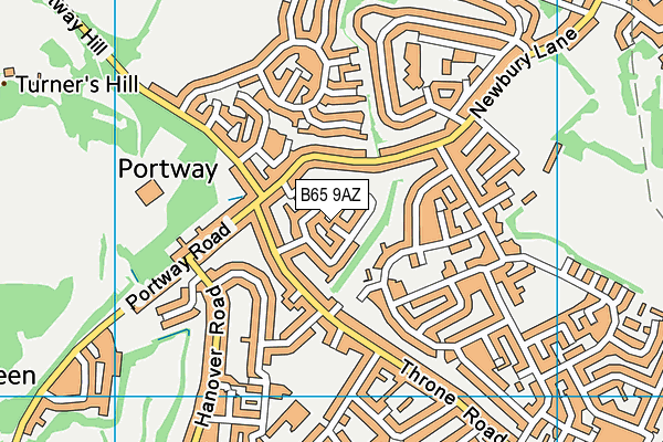 B65 9AZ map - OS VectorMap District (Ordnance Survey)