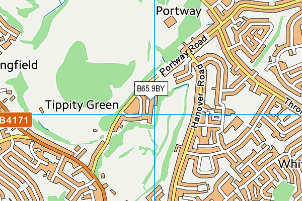 B65 9BY map - OS VectorMap District (Ordnance Survey)