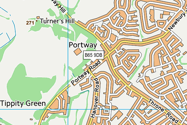 B65 9DB map - OS VectorMap District (Ordnance Survey)