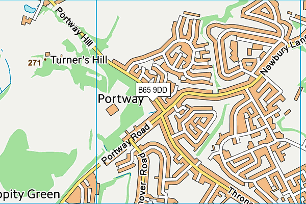 B65 9DD map - OS VectorMap District (Ordnance Survey)