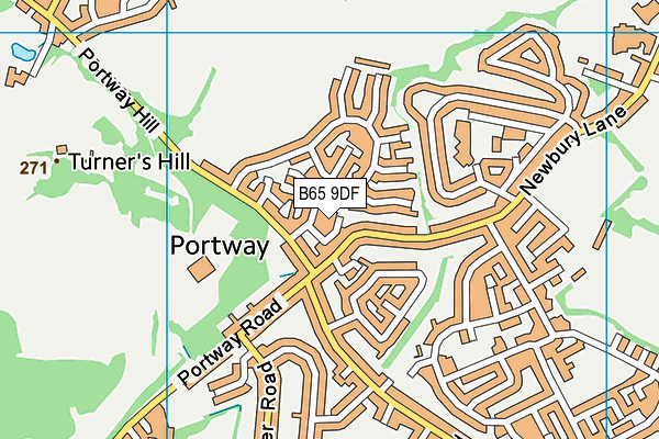 B65 9DF map - OS VectorMap District (Ordnance Survey)