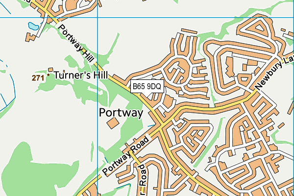 B65 9DQ map - OS VectorMap District (Ordnance Survey)