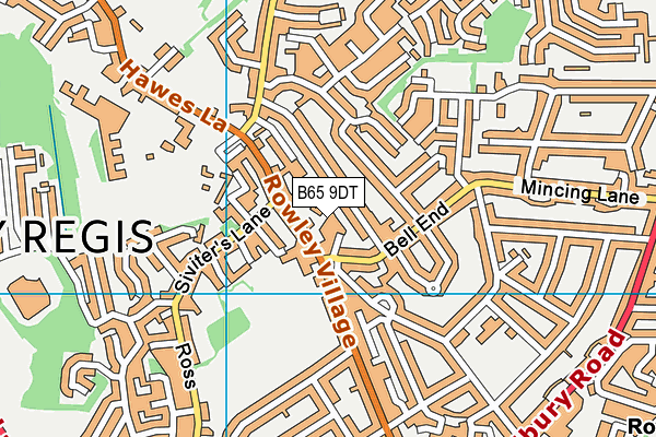 B65 9DT map - OS VectorMap District (Ordnance Survey)