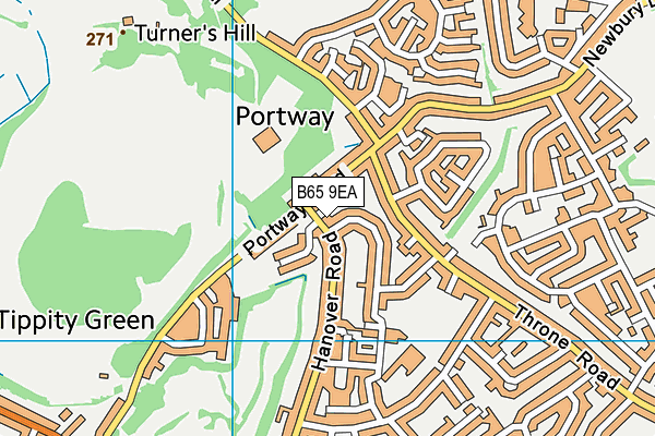 B65 9EA map - OS VectorMap District (Ordnance Survey)