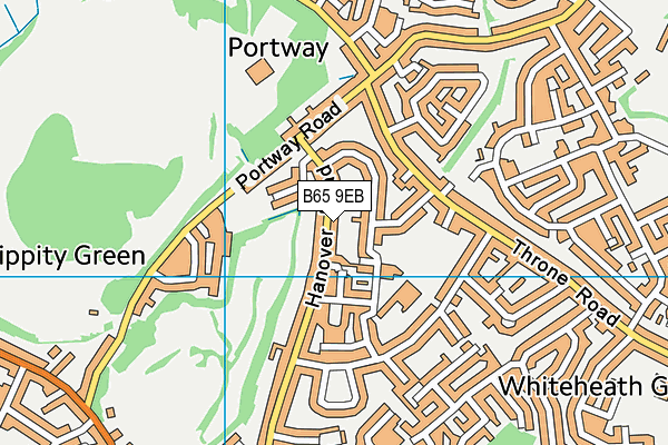 B65 9EB map - OS VectorMap District (Ordnance Survey)