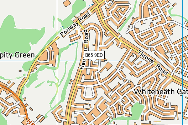 B65 9ED map - OS VectorMap District (Ordnance Survey)