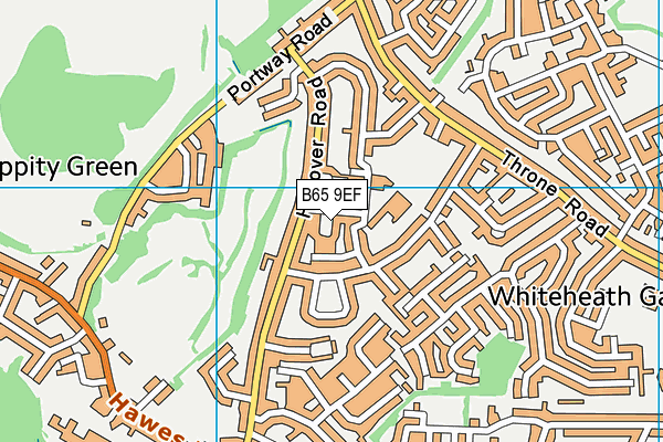 B65 9EF map - OS VectorMap District (Ordnance Survey)