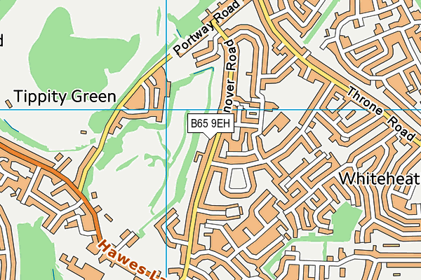 B65 9EH map - OS VectorMap District (Ordnance Survey)