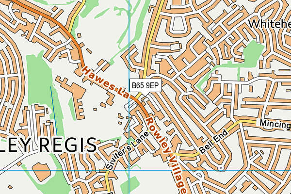 B65 9EP map - OS VectorMap District (Ordnance Survey)