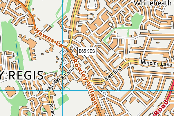 B65 9ES map - OS VectorMap District (Ordnance Survey)