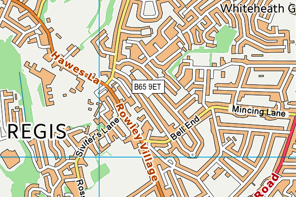 B65 9ET map - OS VectorMap District (Ordnance Survey)