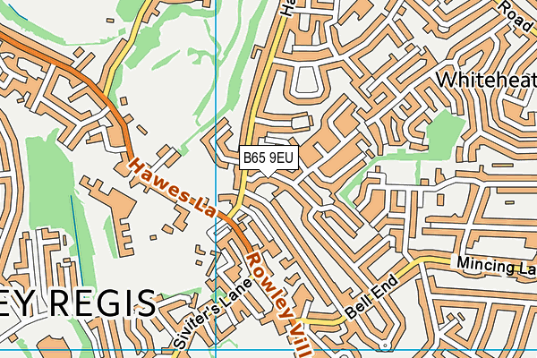 B65 9EU map - OS VectorMap District (Ordnance Survey)
