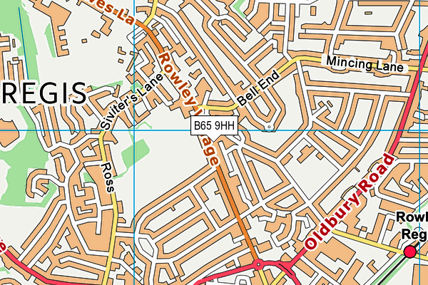 B65 9HH map - OS VectorMap District (Ordnance Survey)