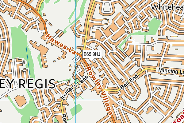 B65 9HJ map - OS VectorMap District (Ordnance Survey)