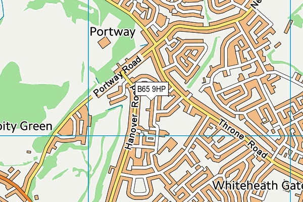 B65 9HP map - OS VectorMap District (Ordnance Survey)