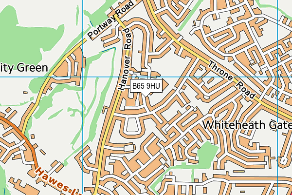 B65 9HU map - OS VectorMap District (Ordnance Survey)