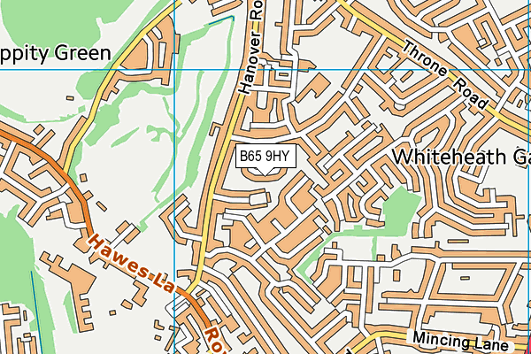 B65 9HY map - OS VectorMap District (Ordnance Survey)