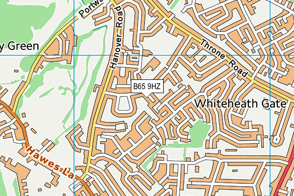 B65 9HZ map - OS VectorMap District (Ordnance Survey)