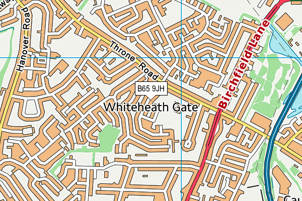 B65 9JH map - OS VectorMap District (Ordnance Survey)