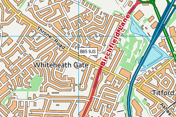 B65 9JS map - OS VectorMap District (Ordnance Survey)