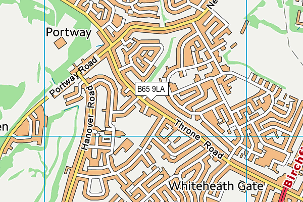 B65 9LA map - OS VectorMap District (Ordnance Survey)