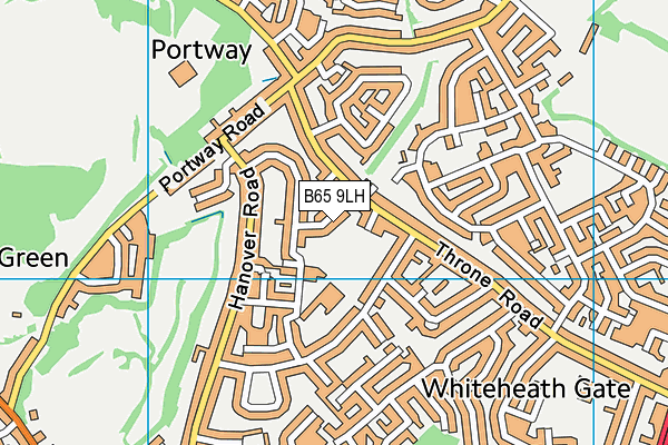 B65 9LH map - OS VectorMap District (Ordnance Survey)