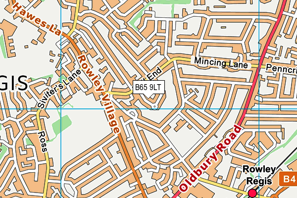 B65 9LT map - OS VectorMap District (Ordnance Survey)