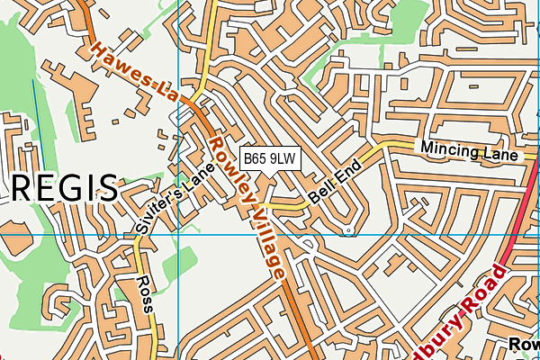 B65 9LW map - OS VectorMap District (Ordnance Survey)