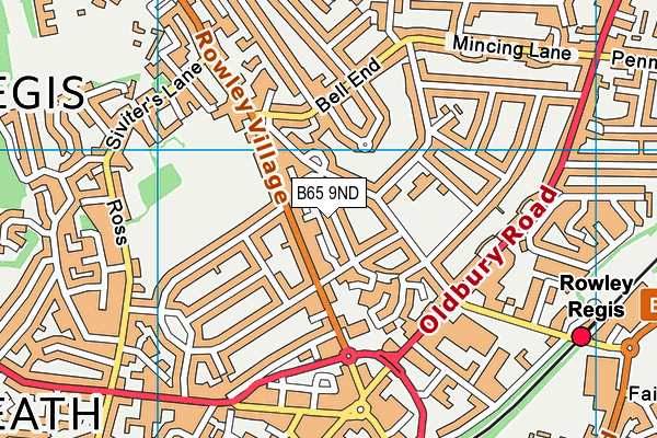 B65 9ND map - OS VectorMap District (Ordnance Survey)