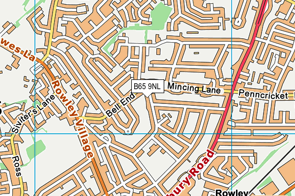 B65 9NL map - OS VectorMap District (Ordnance Survey)