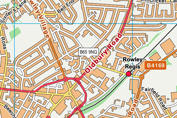 B65 9NQ map - OS VectorMap District (Ordnance Survey)