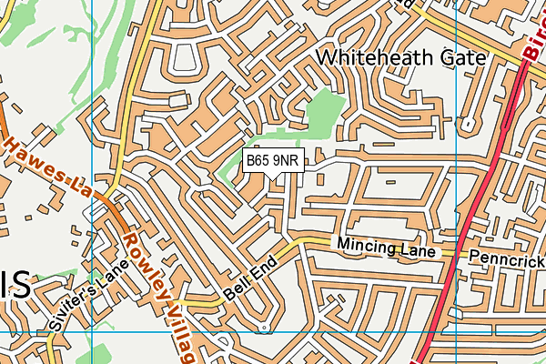 B65 9NR map - OS VectorMap District (Ordnance Survey)