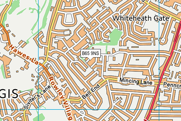 B65 9NS map - OS VectorMap District (Ordnance Survey)