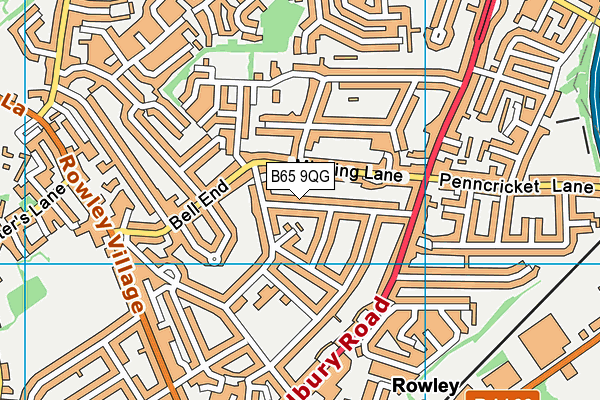 B65 9QG map - OS VectorMap District (Ordnance Survey)