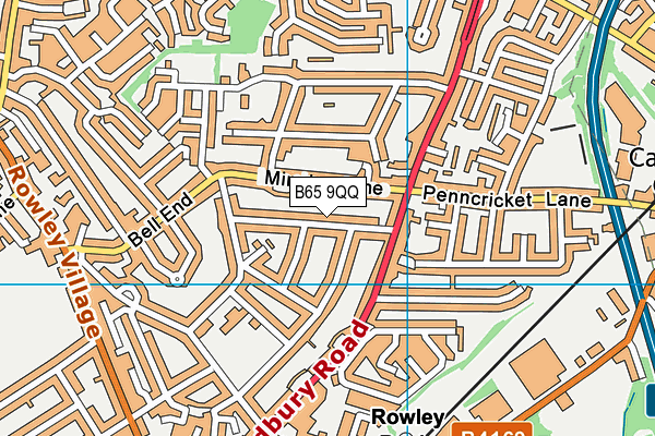 B65 9QQ map - OS VectorMap District (Ordnance Survey)