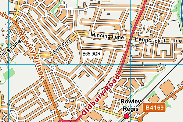 B65 9QR map - OS VectorMap District (Ordnance Survey)