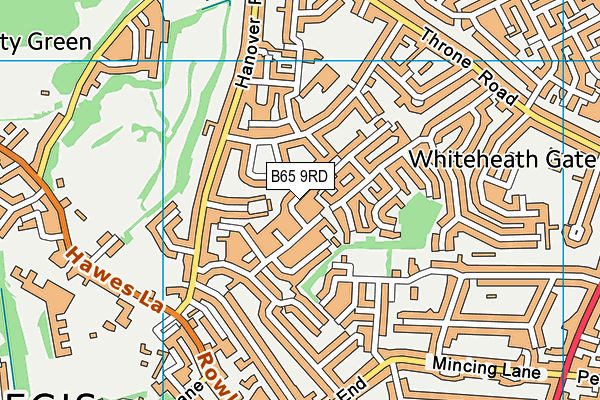 B65 9RD map - OS VectorMap District (Ordnance Survey)
