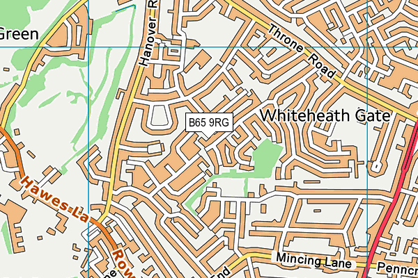 B65 9RG map - OS VectorMap District (Ordnance Survey)