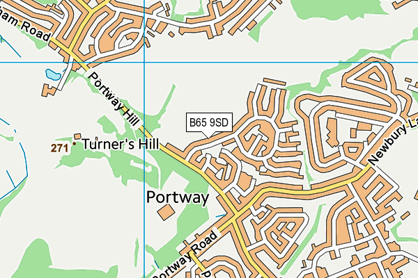 B65 9SD map - OS VectorMap District (Ordnance Survey)