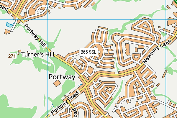 B65 9SL map - OS VectorMap District (Ordnance Survey)